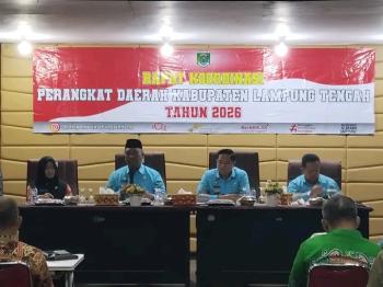 Plt Bupati Lampung Tengah Pimpin Rakor Perangkat Daerah Tahun 2026